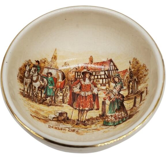 Lancaster & Sandland Ltd Hanley England Sandland Ware Bowl Ye Olden Days - Picture 1 of 4